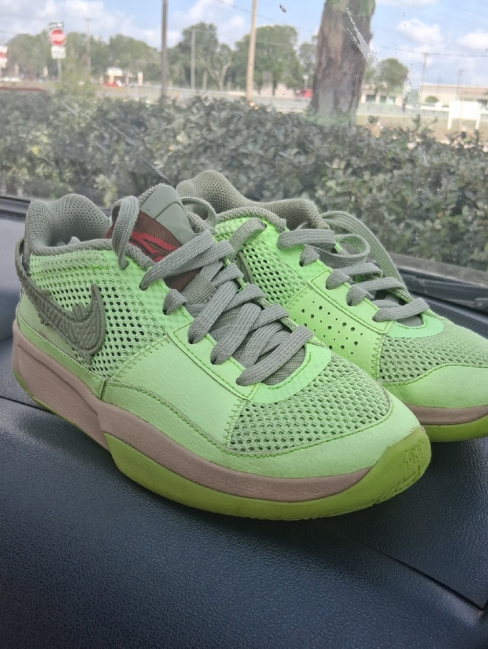 Nike Green Mesh Low-Top Sneakers